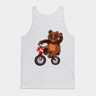 Brown Grizzly bear Tank Top